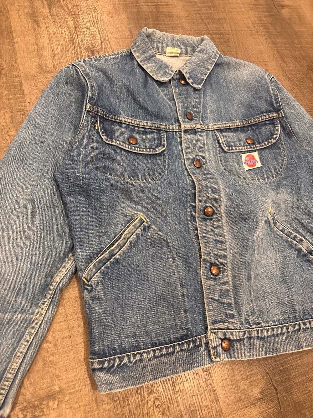 Vintage GWG 1960s scrubbies Denim Trucker Jacket Size 38